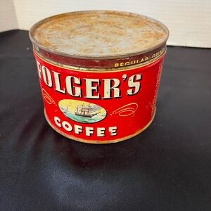 Vintage Folger’s Coffee Tin Canister